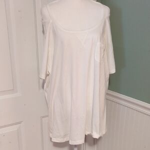 Fashion Bug White Cold Shoulder Tshirt 2X